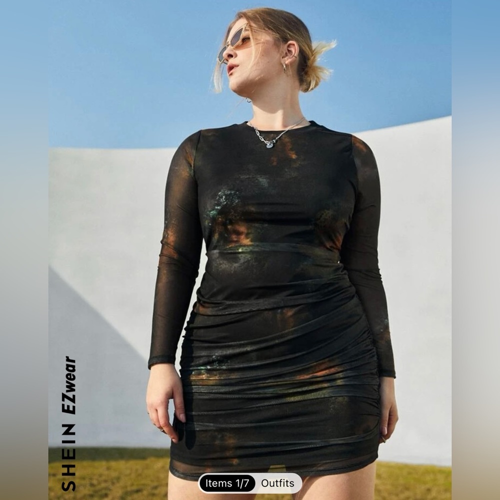 shein galaxy dress